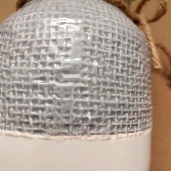 Old East Main Co. Faux Imitation Fake Succulent Plant & Ceramic Vase Gray White - Picture 5 of 9